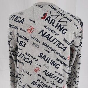 Nautica Sailing Pullover Sweatshirt Adult Large Boating Logo Spell out